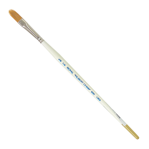 Royal Langnickel Royal Gold Brush for Acrylic & Watercolor - Filbert Comb 1/4"